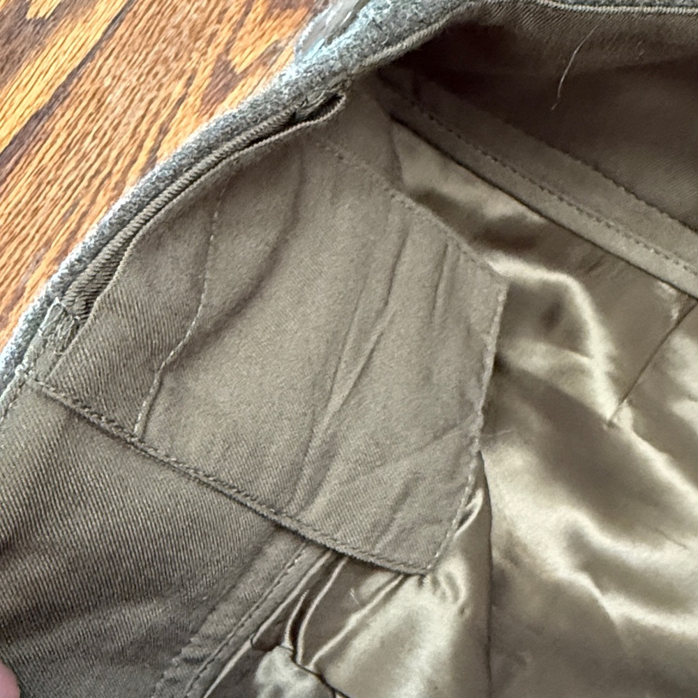 B36 Banana Republic Women’s 14 Plus Size Dark Olive Green High-Waist Pants - Picture 4 of 5